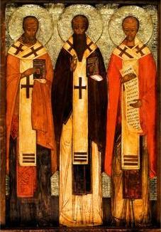 Три Святителя Василий Великий, Григорий Богослов и Иоанн Златоуст